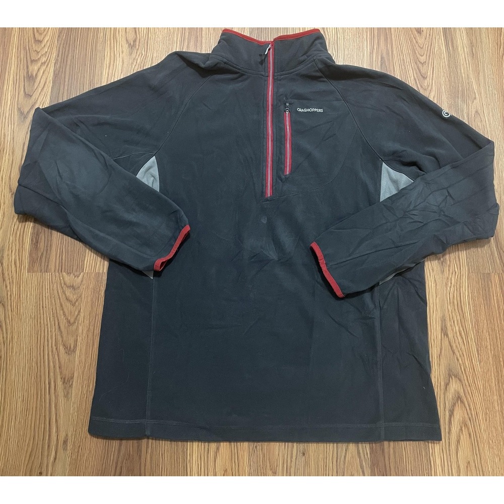Craghoppers Fleece Pullover Mens Extra Large 1/4 Zip Black